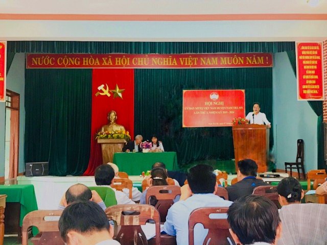 Ủy ban MTTQ Việt Nam huyện Nam Trà My tổ chức Hội nghị lần thứ 3, khóa X, nhiệm kỳ 2019 - 2024
