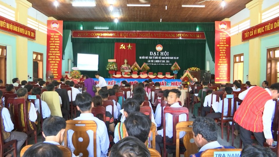 Quang cảnh Đại hội Đại biểu MTTQVN huyện Nam Trà My lần thứ X, nhiệm kỳ 2019-2024